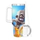 thumbnail image 3 of Zoo Battle Arena Vaso aislado de acero inoxidable con asa, diseño temático, regalo para familia, amigos y fans; incluye pajita y encaja en el portavasos estándar, 40 oz, 3 of 6