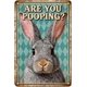 thumbnail image 1 of Letrero estaño metal conejo Pascua vintage conejo flor huevo primavera arte pared hogar granja cocina dormitorio 20x30cm, 1 of 6