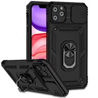 Estuche Gangxun Para Iphone 11 Pro Max, Soporte Giratorio 360°, Estilo Mecánico Y Magnético