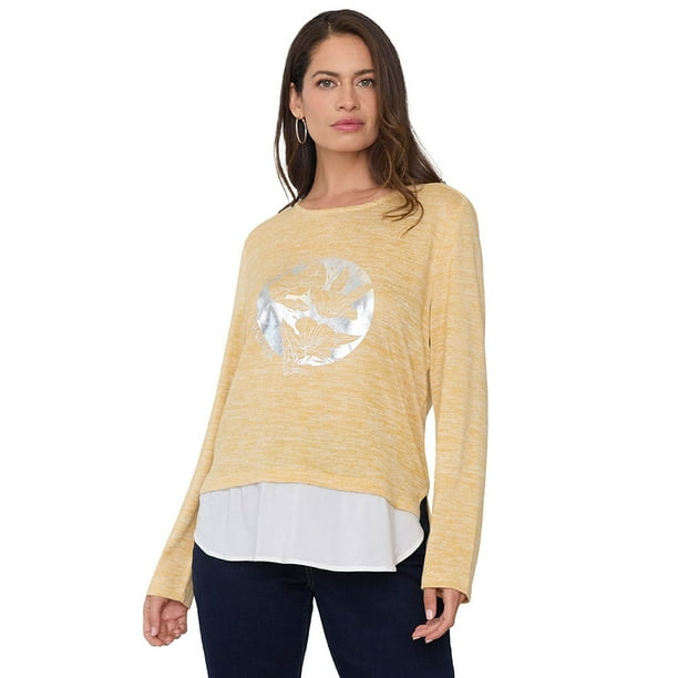 Camant Blusa Mujer Mostaza Corona