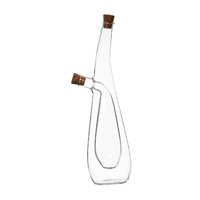 Magideal - Botella De Vidrio Para Aceite Y Vinagre, Recipiente Para Aceite, Recipiente Para Cocinar En La Cocina, Botella De Vinagrera Transparente, Dispensador Estilo C