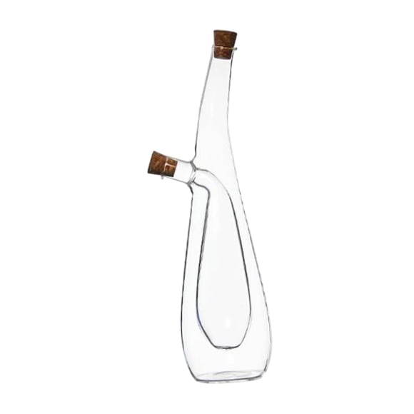 Botella de vidrio para aceite y vinagre, recipiente para aceite, recipiente para cocinar en la cocina, botella de vinagrera transparente, dispensador Estilo C
