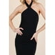 thumbnail image 4 of Vestido Midi De Canalé Cruzado Con Cuello Halter, 4 of 4
