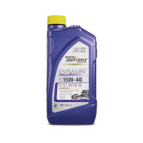 Aceite de motor Royal Purple 01154 de alto rendimiento 15W-40 1 L