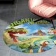 thumbnail image 4 of Gigantosaurus Alfombra Redonda de Felpa Coral, Antideslizante, No Desprende Pelusas, Lavable y Duradera para Salón, Dormitorio y Habitación de Niños 60cm, 4 of 6