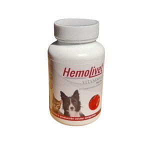 Genérico - Hemolivet 30 Comprimidos Suplemento Vitaminas Mascotas Blanco