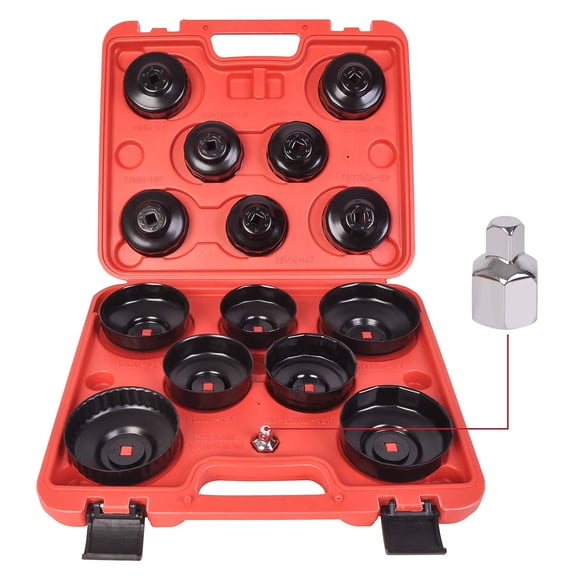 Juego de 15 piezas de copas para filtro de aceite WINMAX TOOLS AUTOMOTIVE 3/8"