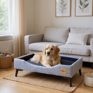 Bloccare - Cama De Mascotas - Talla Xl Extra (110X80 Cm) / Pata Metalica 12 Cm