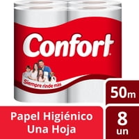Papel Higiénico Confort 8 Un 50 Mt