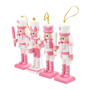 Magideal - 4 Figuras De Cascanueces, Muñecos, Adornos, Artículos Para Fiestas, Estatuas, Figuras De Cascanueces, Muñecos De Juguete Para La Oficina, El Coche, Me Rosa