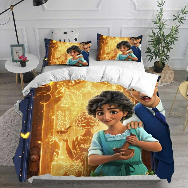 Encanto Girls Printed Quilt Duvet Cover Set Bedspread Bedclothes3-Piece Bedding Set