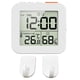 thumbnail image 2 of Reloj Despertador Digital Reloj De Baño Digital Para Dormitorio Sala De Estar 2 Piezas Ganchos Blanco, 2 of 2