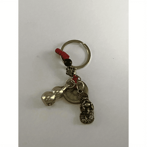 1pc Brass Pixiu Gourd Praying Key Chain - Enhance Good Luck & Fengshui with This Traditional Chinese Keychain!