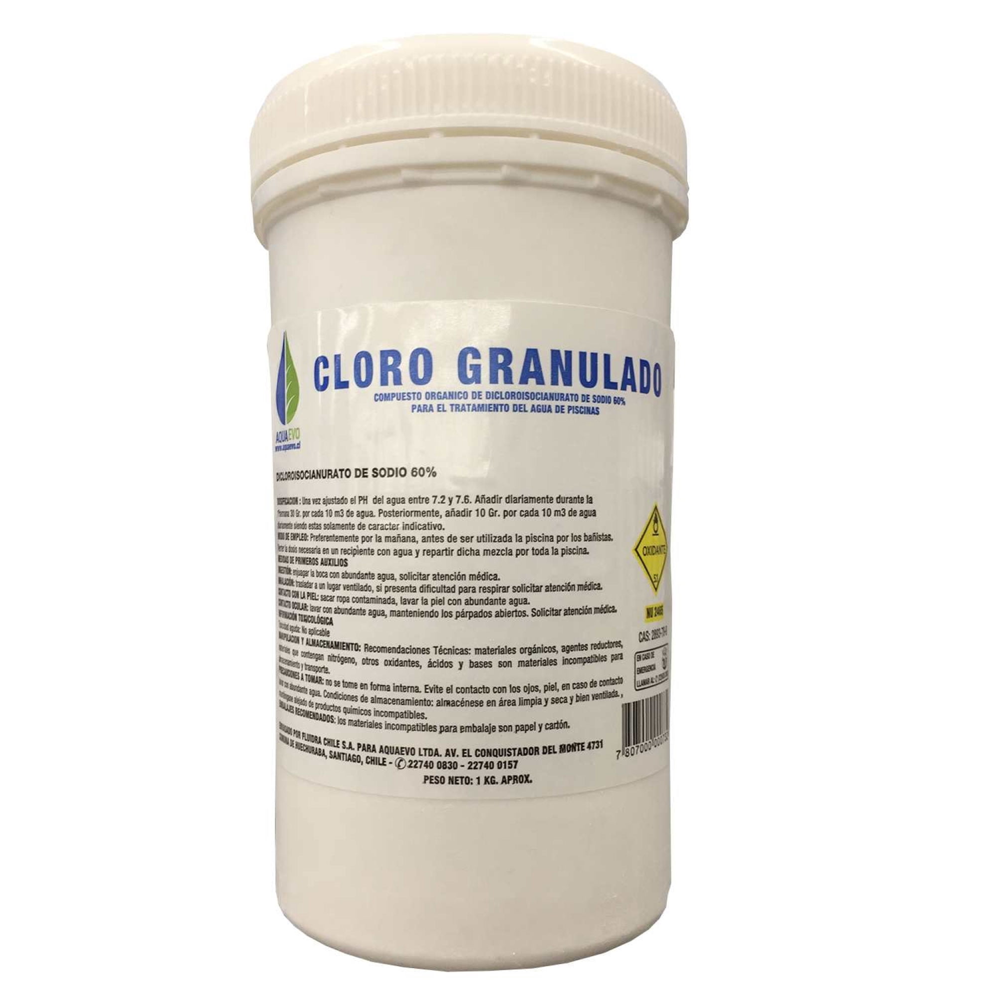 Cloro Piscina Granulado 1 Kg Aquaevo