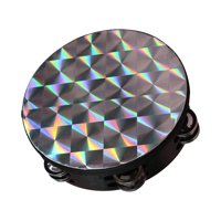 Magideal - Tambor Pandereta Percusión De Madera Juguete Educativo Tambor De Mano Robusto Práctico Portátil Profesional Para Danza Rendimiento De Vacaciones Niños 8 Pulgadas Estilo A