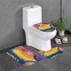 thumbnail image 1 of Las Locuras del Emperador Juego de 3 alfombras de baño de coral fleece: tapete de baño + alfombra de inodoro en forma de U + funda de tapa de inodoro en forma de O, 1 of 6