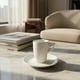 thumbnail image 3 of Taza Y Plato X6 Para Cafe De Porcelana Color Blanco, 3 of 3