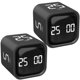 thumbnail image 1 of Timer Pomodoro OORAII giratorio de 5, 25, 10, 50 minutos, negro, paquete de 2, 1 of 9