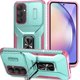 thumbnail image 1 of Funda Armada para Samsung Galaxy A55 5G con Tapa Deslizante y Soporte Magnético Giratorio Verde, 1 of 5