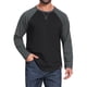thumbnail image 1 of Camiseta de Hombre de Manga Larga con Bloques de Color Casual Raglán Talla S Gris Negro, 1 of 5