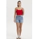 thumbnail image 4 of Polera Peto Mujer Crop Rib Rojo Oscuro, 4 of 4