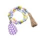 thumbnail image 4 of Guirnalda De Cuentas De Madera Pascua Con Borlas Para Decoraciones De Vacaciones En El Campo Púrpura, 4 of 5