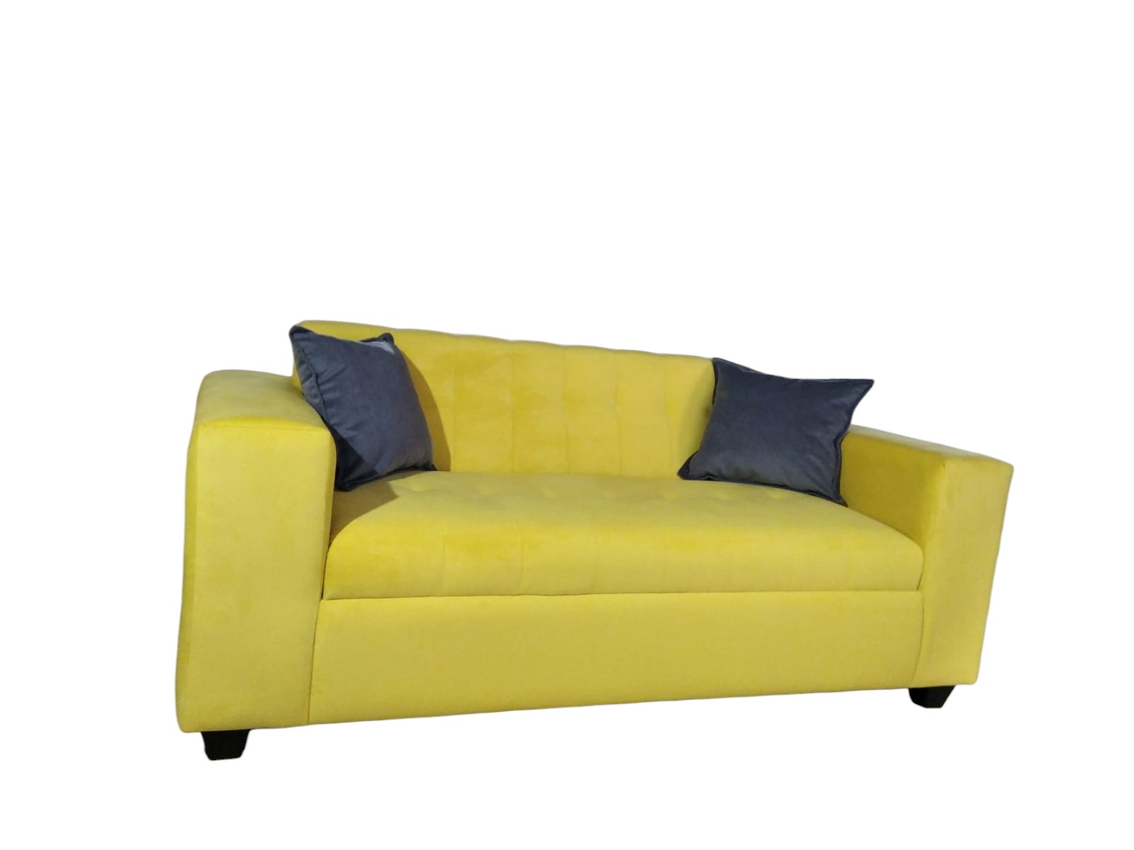 Diseños Valestrini - Sofa Dos Cuerpos Felpa Ocre