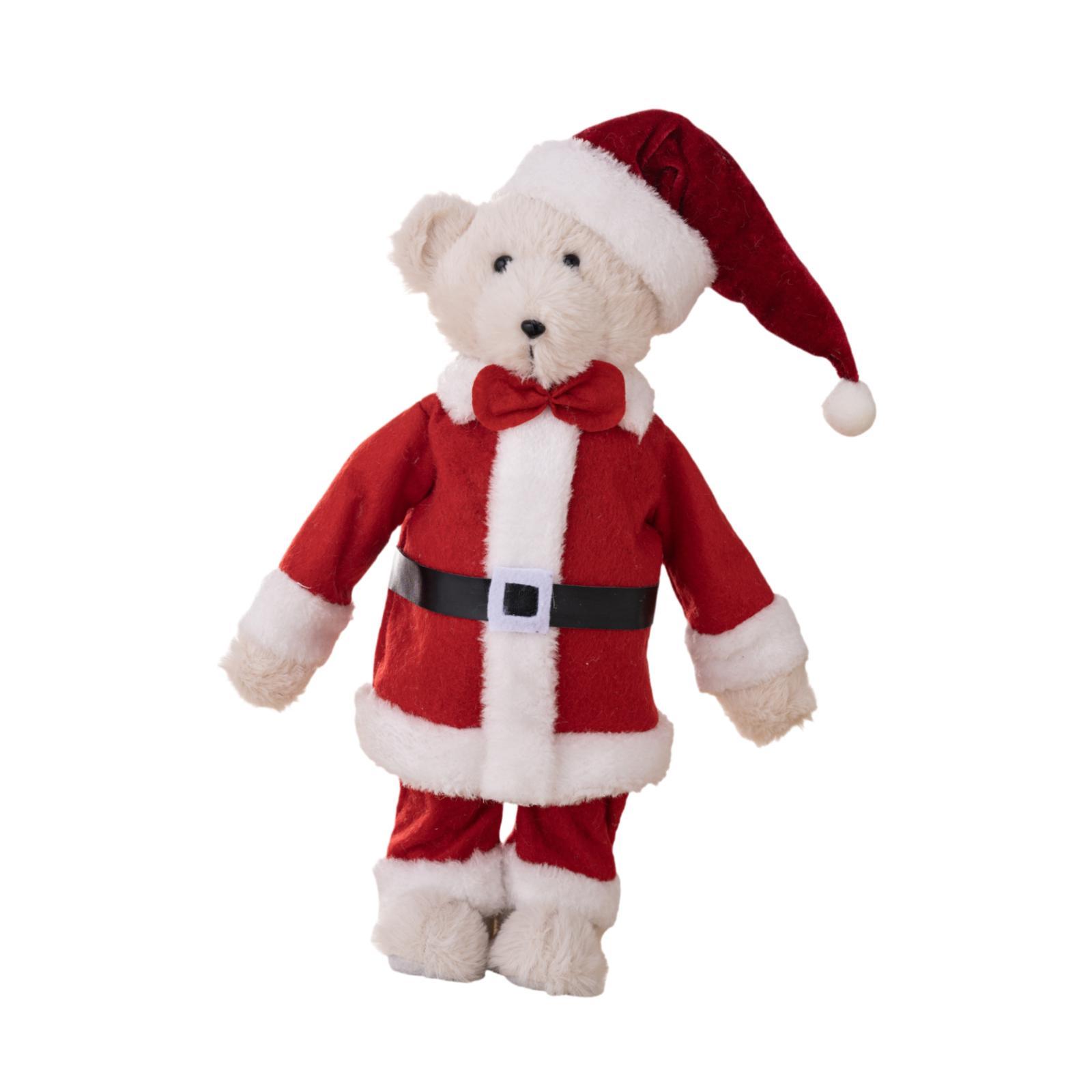 Magideal - Oso De Peluche Navideño, Dibujos Animados, Animales De Peluche De Pie Para Acurrucarse, Oso De Peluche Para Festivales, Vacaciones, Cumpleaños, Niños,