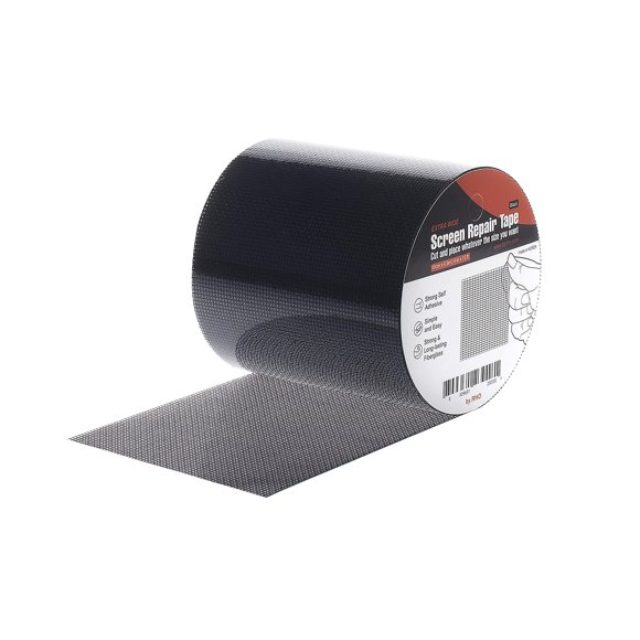 Kit de reparación de pantalla de RHO, extra ancho, 10 cm x 4,5 m, negro