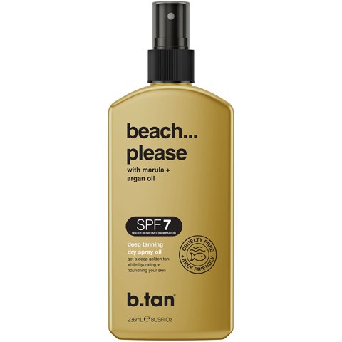 Aceite Bronceador B.Tan Beach Please Spf 7 236 Ml Con Marula Y Argán