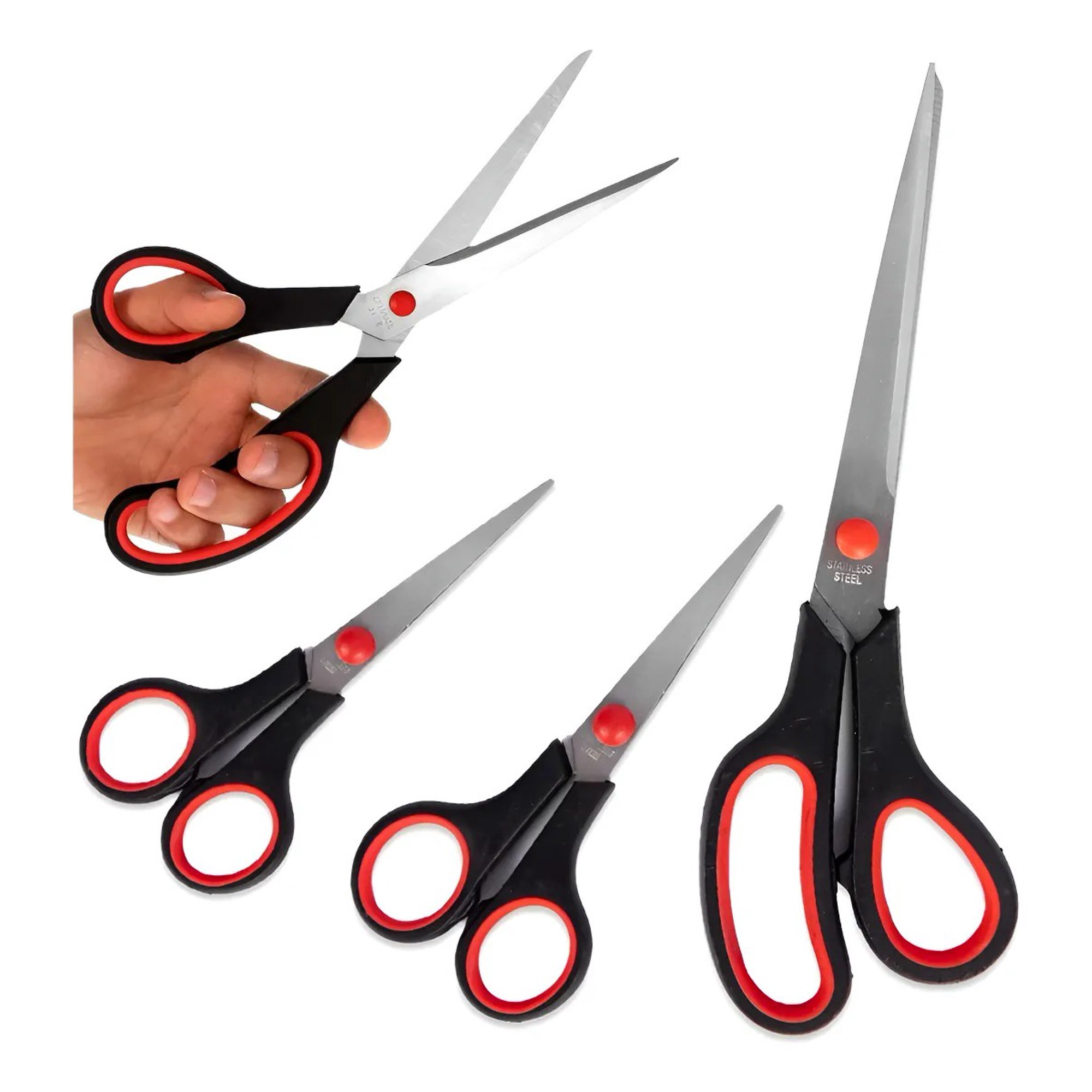 Genérica - 4 Pack Kit Tijeras Profesionales Filos Multiusos Set