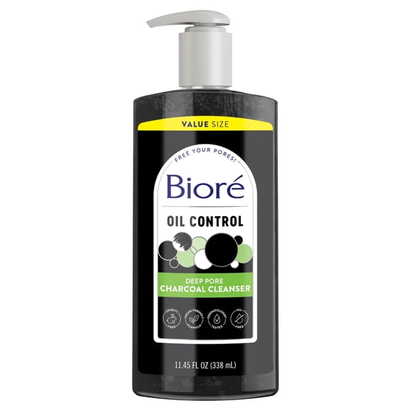 Limpiador facial Biore Deep Pore Charcoal Face Wash 340 mL