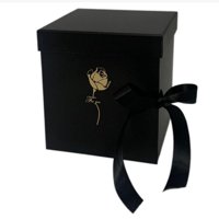 Magideal - Caja De Regalo De Flores Vacía, Embalaje De Regalo, Cartón Con Forma De Letra, Decoración De Regalo Artesanal, Caja De Regalo De Recuerdo Rellenable P Negro