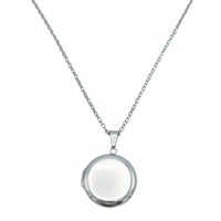 Elbauldejuma - Cadena Colgante Relicario Guardapelo Liso