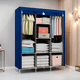 thumbnail image 1 of Organizador Armario  azul Closet Ropero Armable Grande De Ropa Tela Desarmable Portatil Mueble Con Estantes Percheros Guardarropa Casa Dormitorio FIGOIMPORT, 1 of 6
