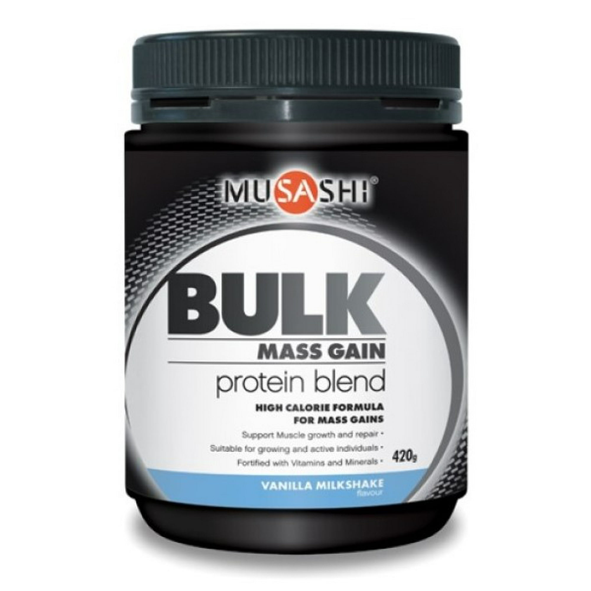Musashi Proteina Bulk Mass Gain Whey Protein 1 Lbs Vanilla