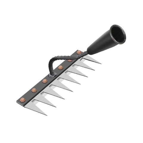 Ioensy - Herramienta Agrícola Manual, Azada De Jardín Robusta Para Cultivo, Aflojamiento Y Cultivo, Rastrillo De 8 Dientes