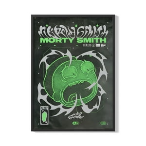 Creango - Cuadro Poster Enmarcado Morty Smith Rick And Morty Decorativo