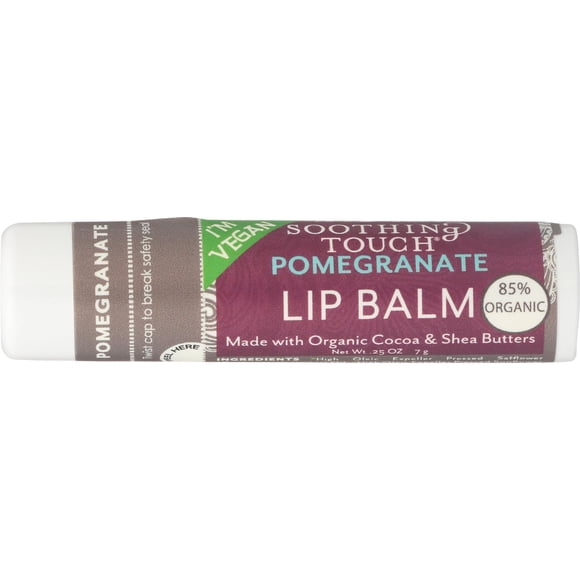 Bálsamo labial Soothing Touch de granada, orgánico y vegano, 7 g