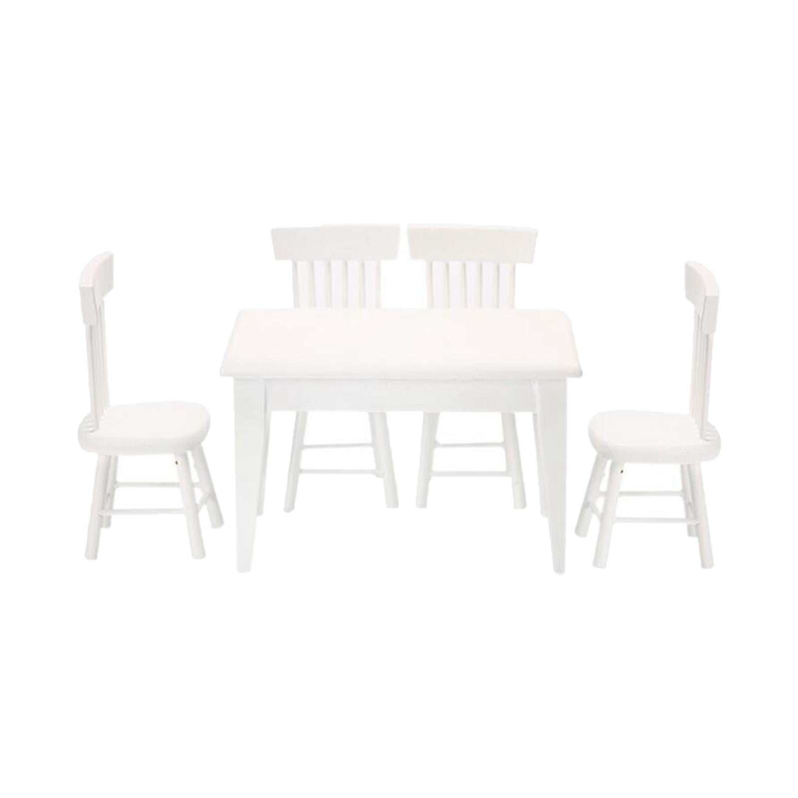 Magideal - Juego De Muebles De Casa De Muñecas De Madera 1/12 Decoración De Casa De Muñecas Accesorio De Madera Muebles De Casa De Muñecas Modelo Mesa De Comedor