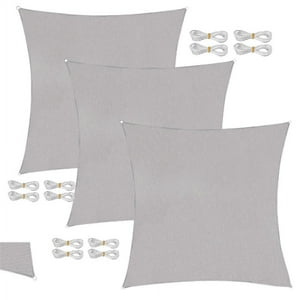 Britbox - Pack X3 Toldos Quitasol P-Uv Cuadrado 5X5 Mt Malla Gris