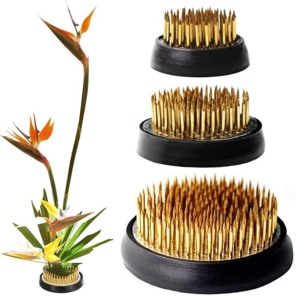 Arreglo floral japonés Flower Frogs Eggone Kenzan, 3 unidades