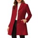 thumbnail image 1 of INSPIRE CHIC Abrigos de Mujer con Botonadura Simple Abrigo Largo de Invierno Gabardina S Burdeos, 1 of 6