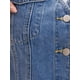 thumbnail image 5 of Chaleco de mezclilla recortado con cuello en V y botones sin mangas para mujer INSPIRE CHIC L Azul Claro, 5 of 6