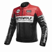 Chaqueta De Cuero Retro Para Motocicleta Motowolf Jm1