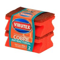 Virutex - Pack X 4 Esponjas Acanalada Cobre 2 Und