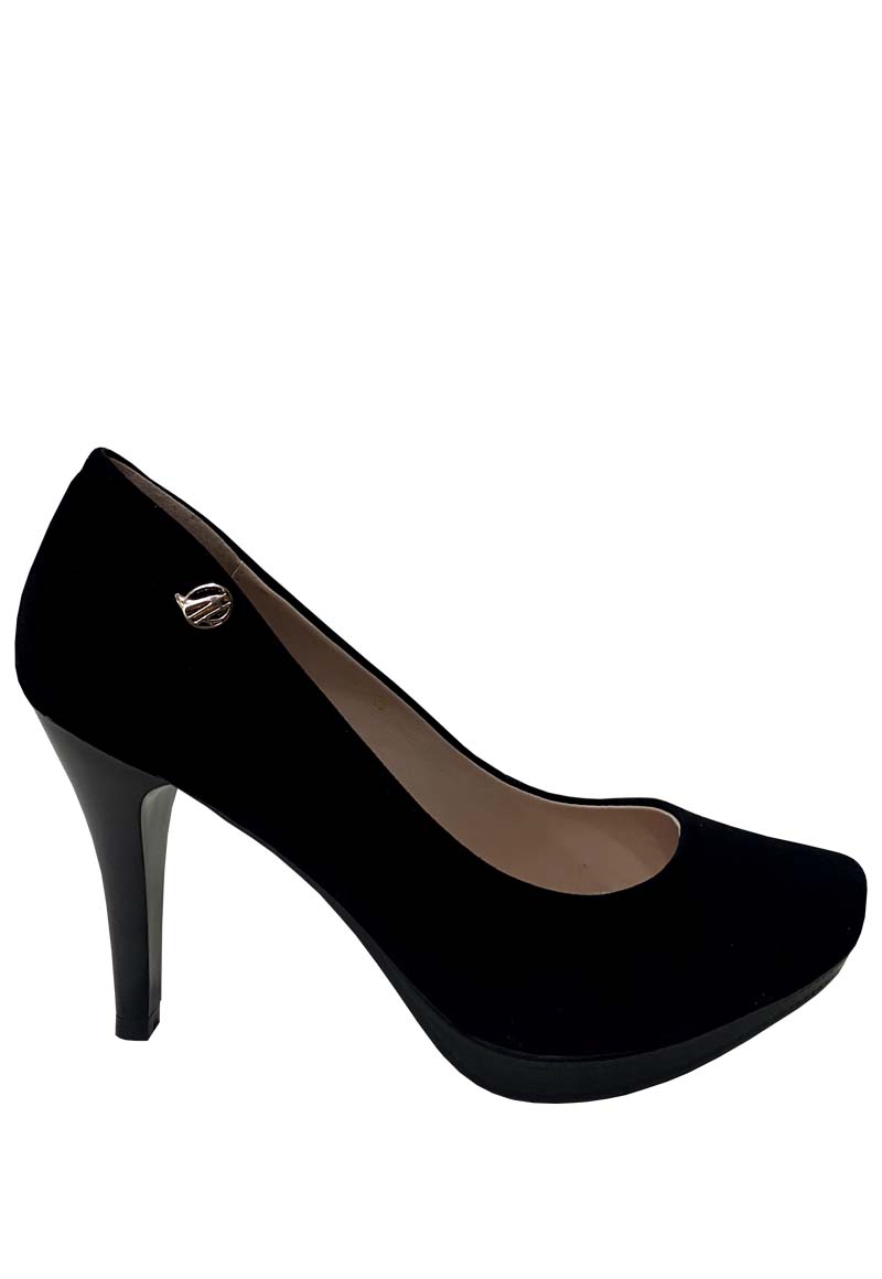 Todopiel - Zapato Reina Cuero Zap77 Negro Gamuza