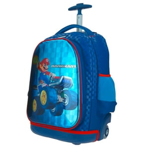Mario Bros - Mochila Con Ruedas Grande Infantil Original Super Mario Kart