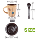 thumbnail image 2 of Juego de tazas de café de 350 ml con platillos y cucharas en el asa, aptas para microondas y lavavajillas., 2 of 5