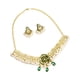 thumbnail image 4 of Conjunto De Aretes De Collar Vintage Magnífico De Moda Para Fiesta De Aniversario De Graduación Flores Verdes, 4 of 5